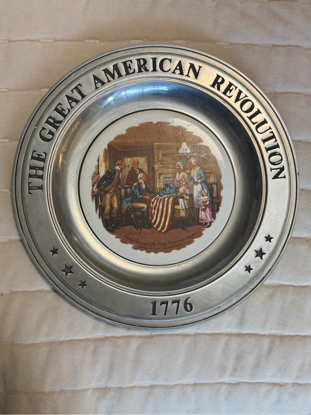 The Great American Revolution 1776 Decorative Wall Plate - Silver